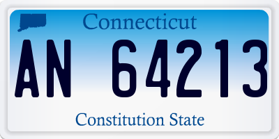 CT license plate AN64213