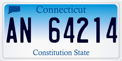 CT license plate AN64214