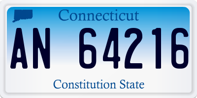 CT license plate AN64216