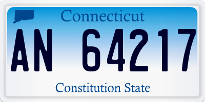 CT license plate AN64217