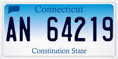 CT license plate AN64219