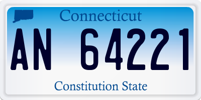 CT license plate AN64221