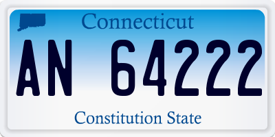 CT license plate AN64222
