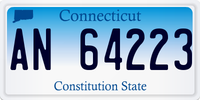 CT license plate AN64223
