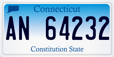 CT license plate AN64232