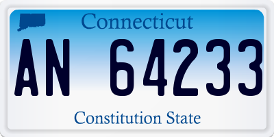 CT license plate AN64233