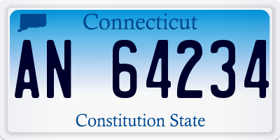 CT license plate AN64234