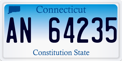 CT license plate AN64235