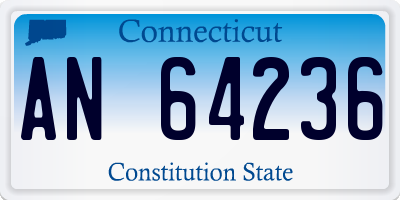 CT license plate AN64236