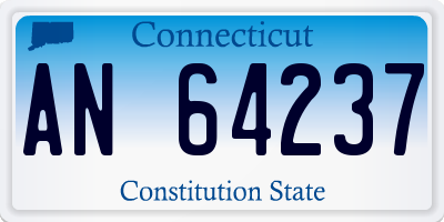 CT license plate AN64237