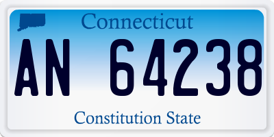 CT license plate AN64238