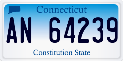 CT license plate AN64239