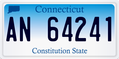 CT license plate AN64241