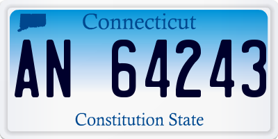 CT license plate AN64243