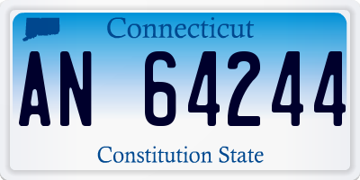 CT license plate AN64244