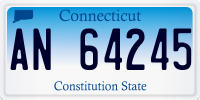 CT license plate AN64245