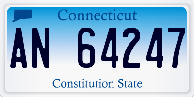 CT license plate AN64247