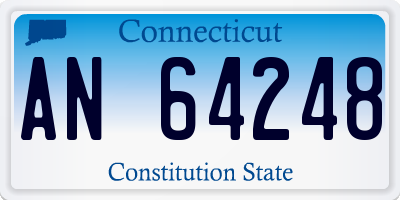 CT license plate AN64248