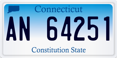 CT license plate AN64251