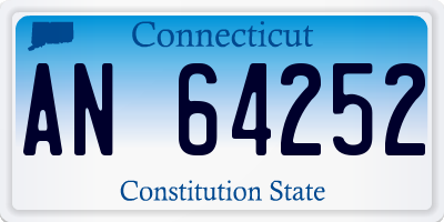 CT license plate AN64252