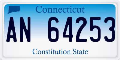 CT license plate AN64253