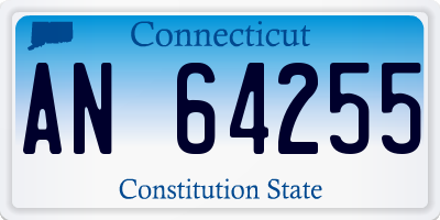 CT license plate AN64255
