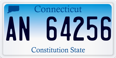 CT license plate AN64256