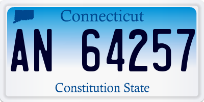 CT license plate AN64257