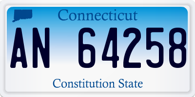 CT license plate AN64258