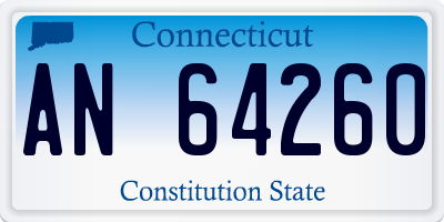 CT license plate AN64260