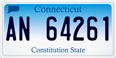CT license plate AN64261