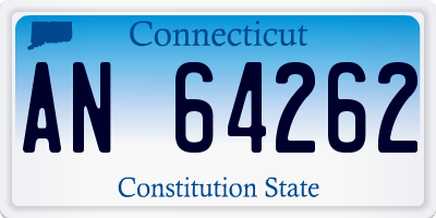 CT license plate AN64262