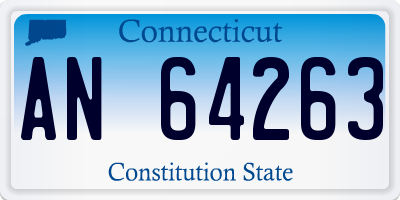 CT license plate AN64263