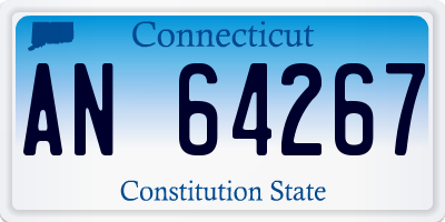 CT license plate AN64267