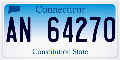 CT license plate AN64270