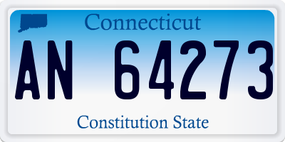 CT license plate AN64273