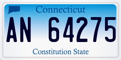 CT license plate AN64275