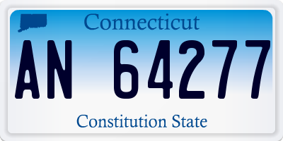 CT license plate AN64277