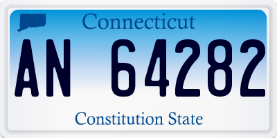 CT license plate AN64282