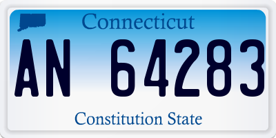 CT license plate AN64283