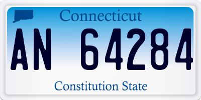 CT license plate AN64284