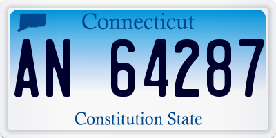 CT license plate AN64287