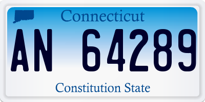 CT license plate AN64289