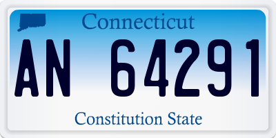 CT license plate AN64291