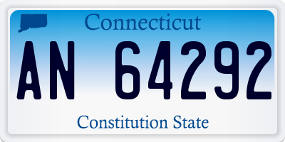 CT license plate AN64292