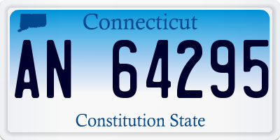 CT license plate AN64295