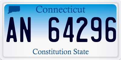 CT license plate AN64296