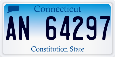 CT license plate AN64297