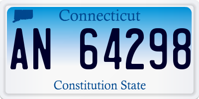 CT license plate AN64298