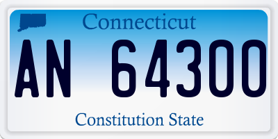 CT license plate AN64300